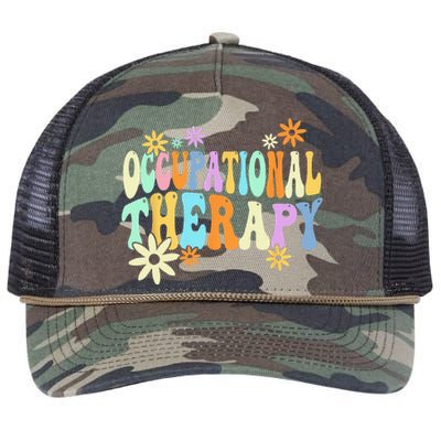 Groovy Occupational Therapy OT Therapist Retro Rope Trucker Hat Cap