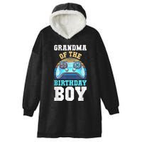 Grandma Of The Birthday Boy Matching Video Gamer Birthday Hooded Wearable Blanket