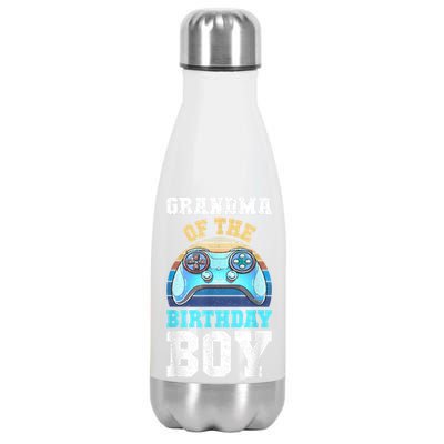 Grandma Of The Birthday Boy Matching Video Gamer Birthday Stainless Steel Insulated Water Bottle