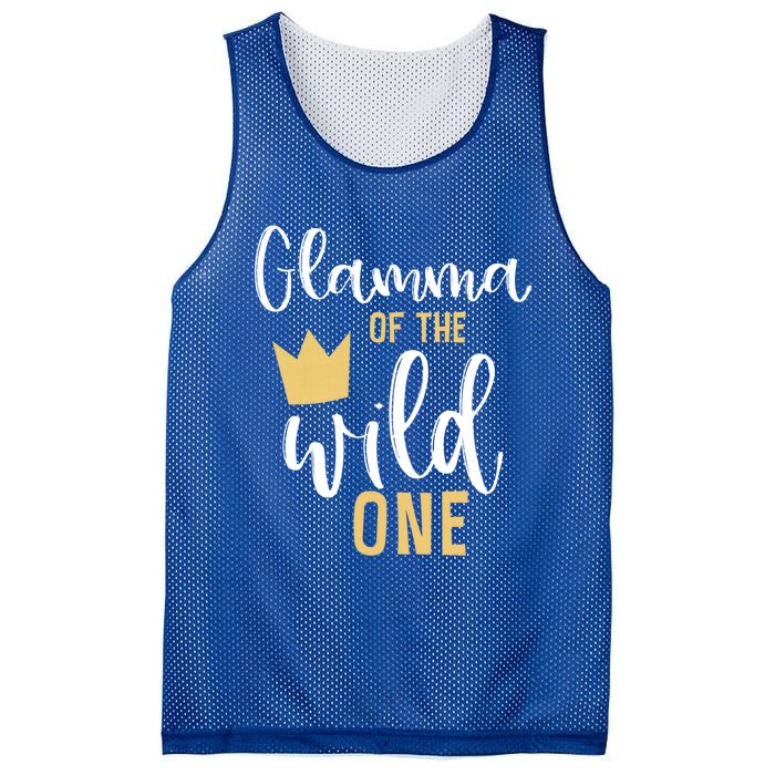 Glamma Of The Wild One Matching 1st Birthday First Thing Nan Gift Mesh Reversible Basketball Jersey Tank