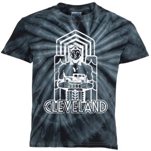 Guardian Of Traffic Cleveland Bridge Retro Kids Tie-Dye T-Shirt