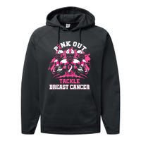 Gift Out Tackle Breast Cancer Awareness American Football Performance Fleece Hoodie