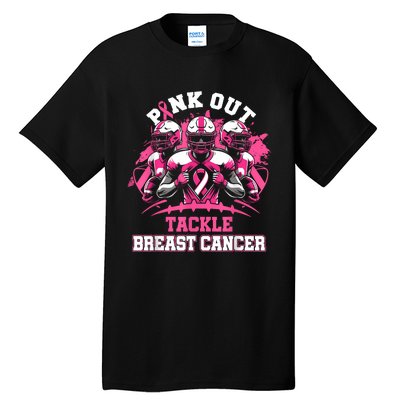 Gift Out Tackle Breast Cancer Awareness American Football Tall T-Shirt