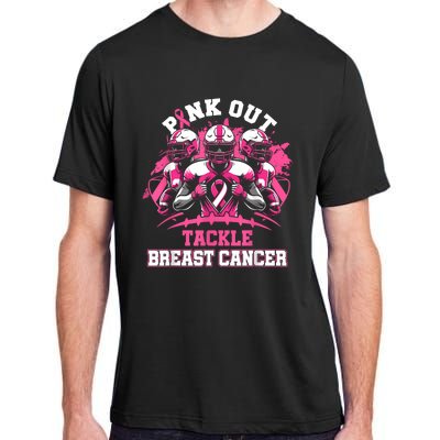 Gift Out Tackle Breast Cancer Awareness American Football Adult ChromaSoft Performance T-Shirt