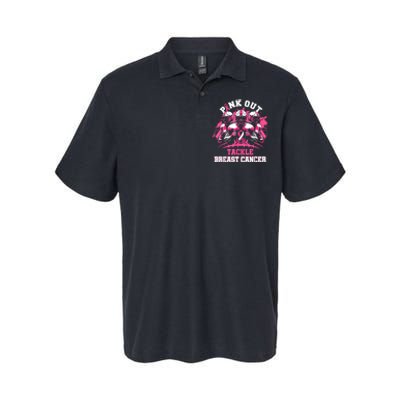 Gift Out Tackle Breast Cancer Awareness American Football Softstyle Adult Sport Polo