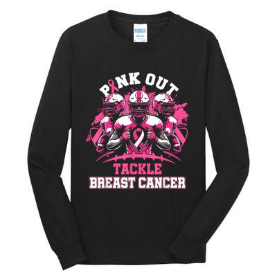 Gift Out Tackle Breast Cancer Awareness American Football Tall Long Sleeve T-Shirt