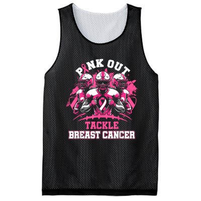 Gift Out Tackle Breast Cancer Awareness American Football Mesh Reversible Basketball Jersey Tank