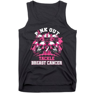 Gift Out Tackle Breast Cancer Awareness American Football Tank Top