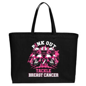 Gift Out Tackle Breast Cancer Awareness American Football Cotton Canvas Jumbo Tote