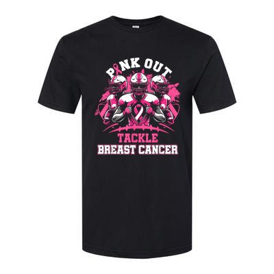 Gift Out Tackle Breast Cancer Awareness American Football Softstyle CVC T-Shirt