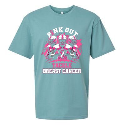 Gift Out Tackle Breast Cancer Awareness American Football Sueded Cloud Jersey T-Shirt