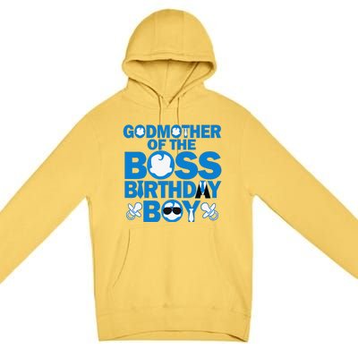 Godmother Of The Boss Birthdaybaby Family Decorations Premium Pullover Hoodie