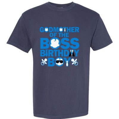 Godmother Of The Boss Birthdaybaby Family Decorations Garment-Dyed Heavyweight T-Shirt