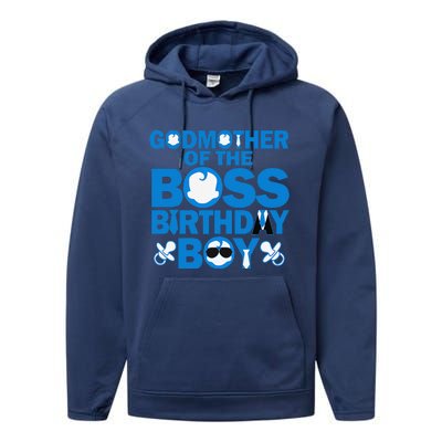 Godmother Of The Boss Birthdaybaby Family Decorations Performance Fleece Hoodie