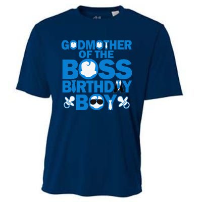 Godmother Of The Boss Birthdaybaby Family Decorations Cooling Performance Crew T-Shirt