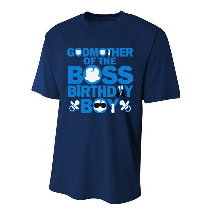 Godmother Of The Boss Birthdaybaby Family Decorations Performance Sprint T-Shirt