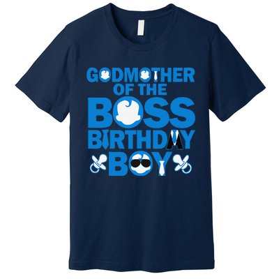 Godmother Of The Boss Birthdaybaby Family Decorations Premium T-Shirt