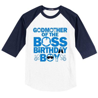 Godmother Of The Boss Birthdaybaby Family Decorations Baseball Sleeve Shirt