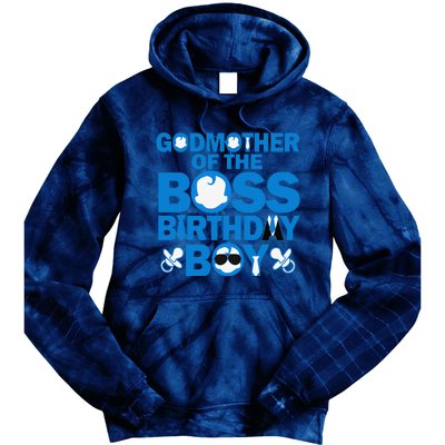 Godmother Of The Boss Birthdaybaby Family Decorations Tie Dye Hoodie