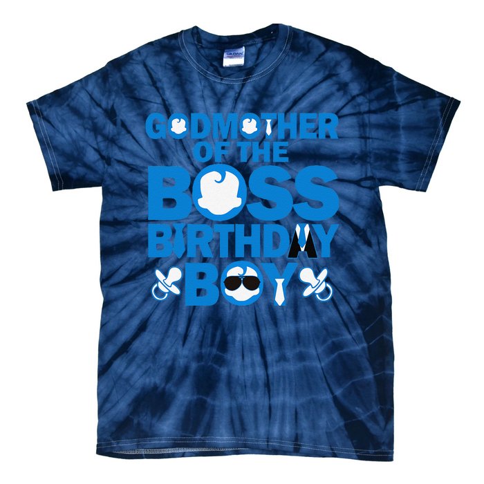 Godmother Of The Boss Birthdaybaby Family Decorations Tie-Dye T-Shirt