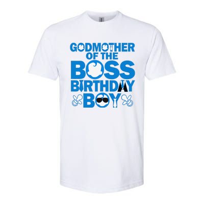 Godmother Of The Boss Birthdaybaby Family Decorations Softstyle® CVC T-Shirt