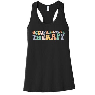 Groovy Occupational Therapy OT Therapist Women's Racerback Tank