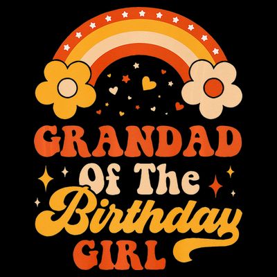 Grandad Of The Birthday Groovy Matching Family T-Shirt