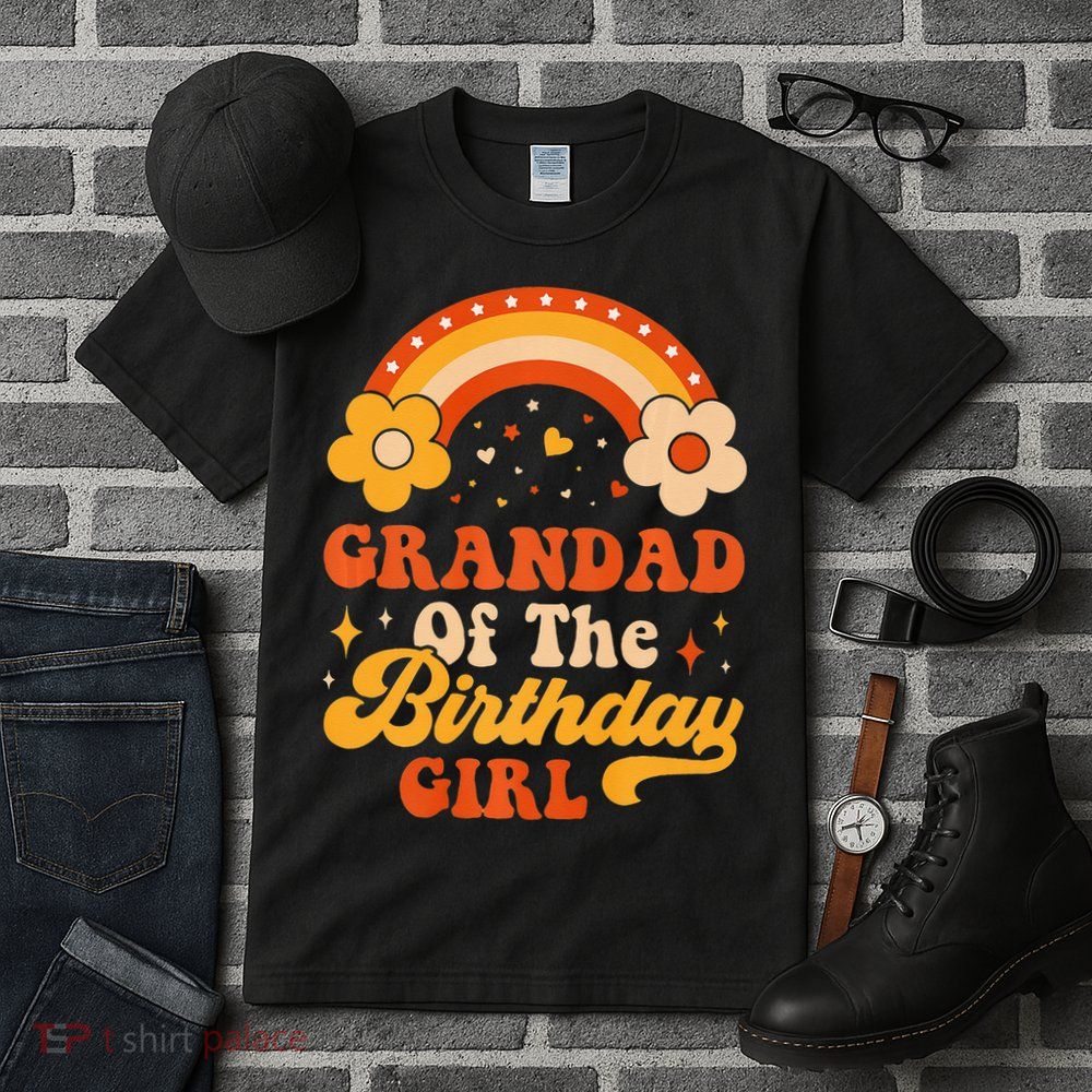 Grandad Of The Birthday Groovy Matching Family Tall T-Shirt