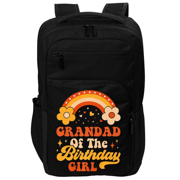 Grandad Of The Birthday Groovy Matching Family Impact Tech Backpack