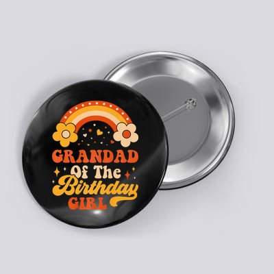 Grandad Of The Birthday Groovy Matching Family Button