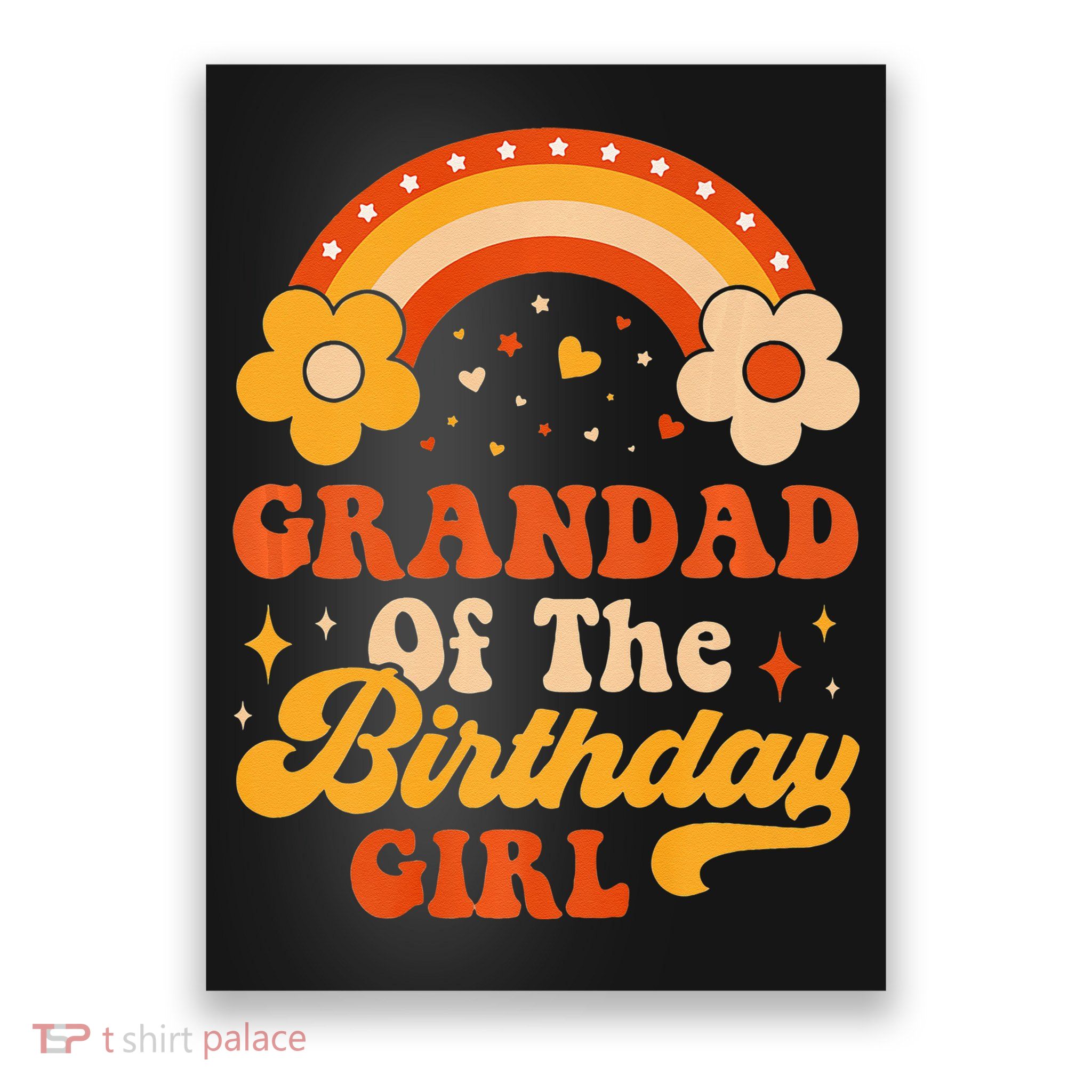 Grandad Of The Birthday Groovy Matching Family Poster