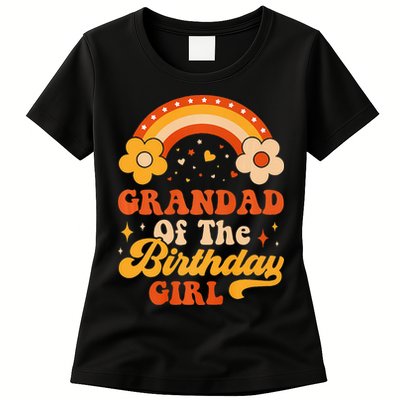 Grandad Of The Birthday Groovy Matching Family Womens T-Shirt
