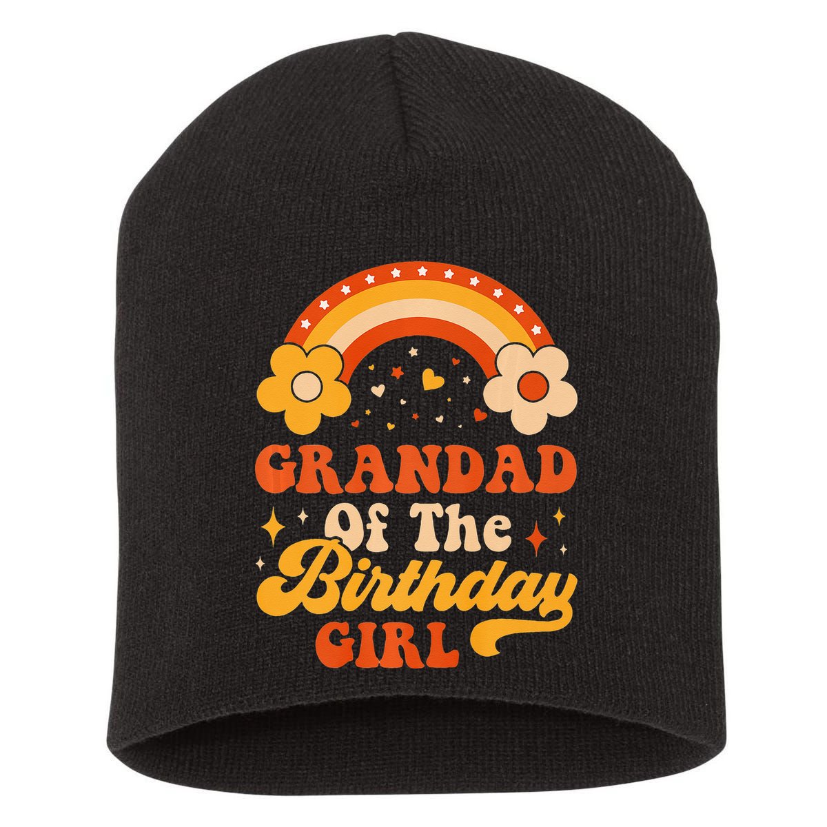 Grandad Of The Birthday Groovy Matching Family Short Acrylic Beanie
