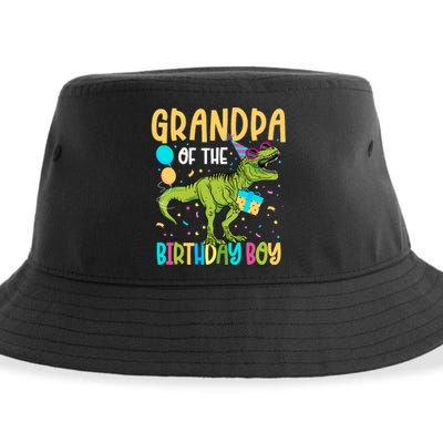 Grandpa Of The Birthday Boy Family Matching Dinosaur Squad Sustainable Bucket Hat