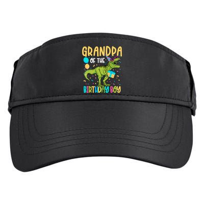 Grandpa Of The Birthday Boy Family Matching Dinosaur Squad Adult Drive Performance Visor