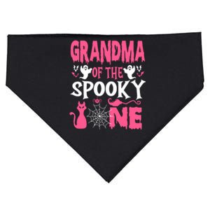 Grandma Of The Spooky One Halloween 1st Birthday Girl USA-Made Doggie Bandana