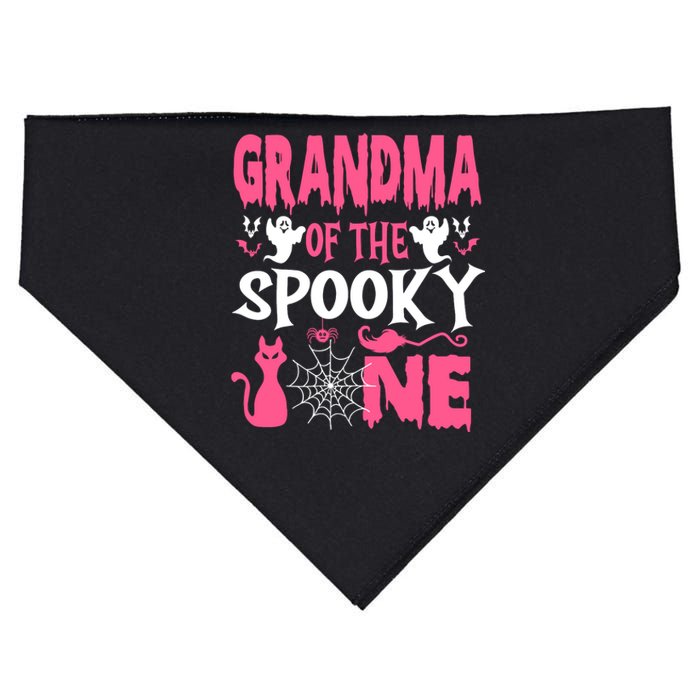 Grandma Of The Spooky One Halloween 1st Birthday Girl USA-Made Doggie Bandana