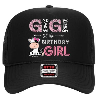 Gigi of The Birthday Farm Cow Grandma Matching Family High Crown Mesh Back Trucker Hat