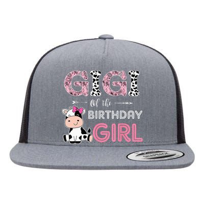 Gigi of The Birthday Farm Cow Grandma Matching Family Flat Bill Trucker Hat