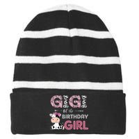 Gigi of The Birthday Farm Cow Grandma Matching Family Striped Beanie with Solid Band