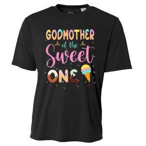 Godmother Of The Sweet One Ice Cream First Birthday Family Cooling Performance Crew T-Shirt