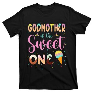 Godmother Of The Sweet One Ice Cream First Birthday Family T-Shirt