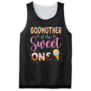 Godmother Of The Sweet One Ice Cream First Birthday Family Mesh Reversible Basketball Jersey Tank