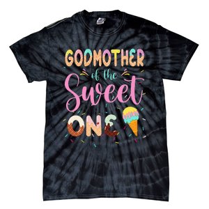 Godmother Of The Sweet One Ice Cream First Birthday Family Tie-Dye T-Shirt