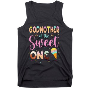 Godmother Of The Sweet One Ice Cream First Birthday Family Tank Top