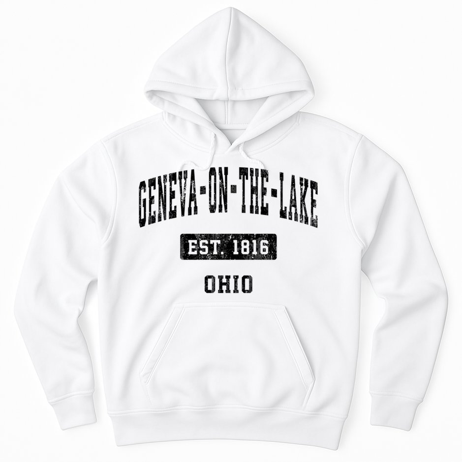 Geneva On The Lake Ohio Oh Vintage Established Sports Established Hoodie
