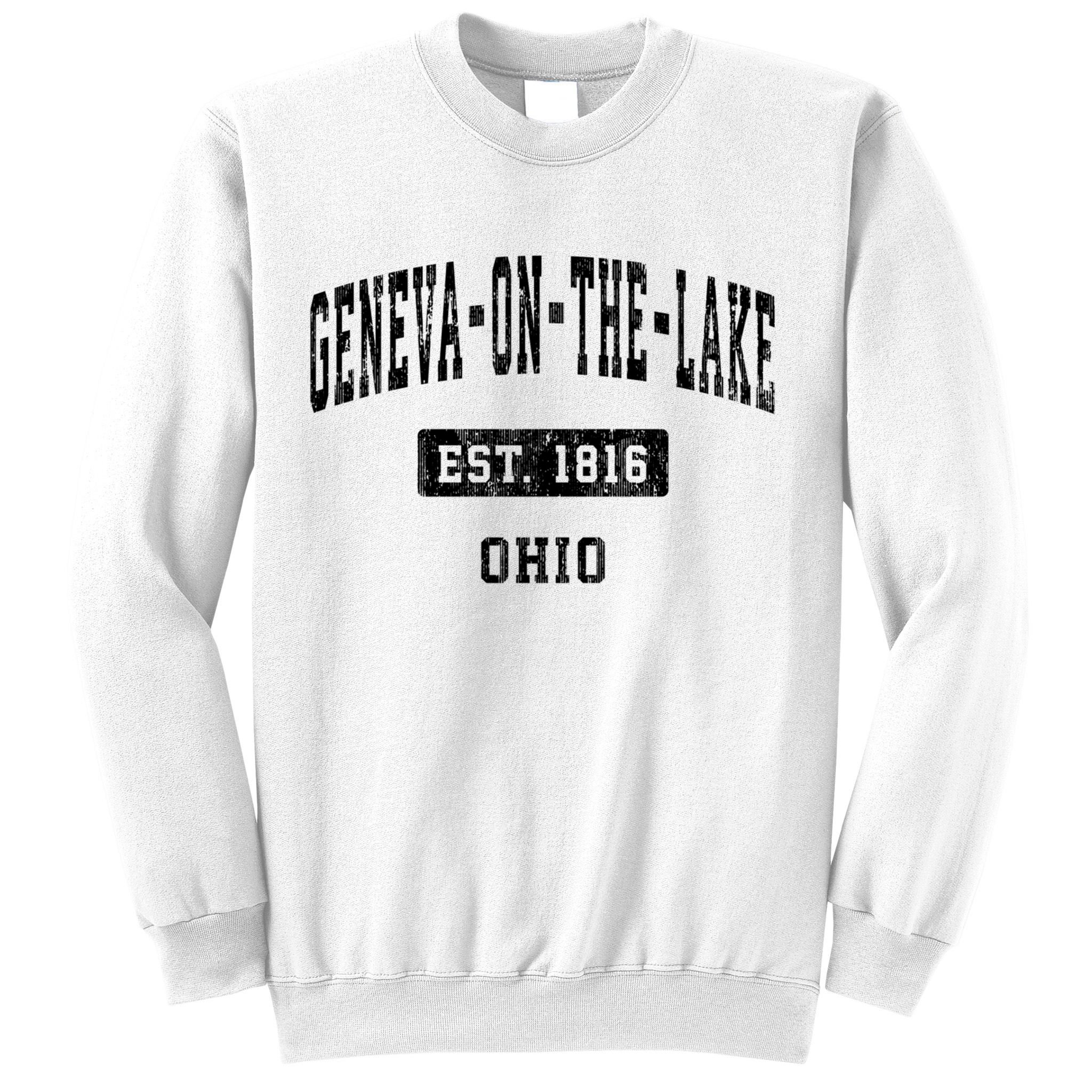 Geneva On The Lake Ohio Oh Vintage Established Sports Established Sweatshirt
