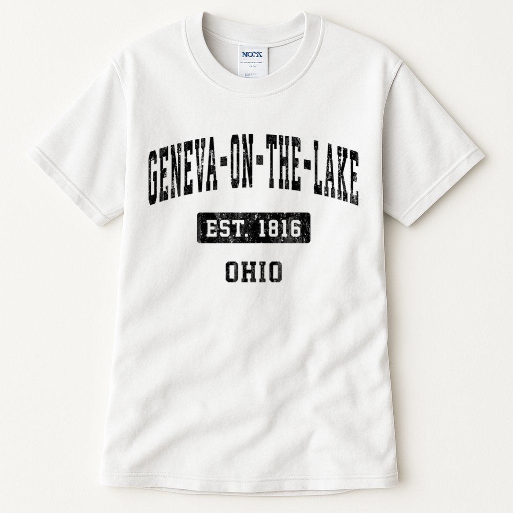 Geneva On The Lake Ohio Oh Vintage Established Sports Established Tall T-Shirt