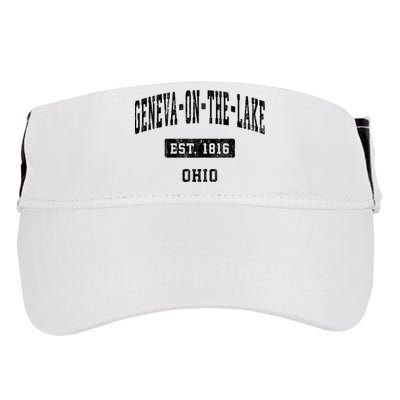 Geneva On The Lake Ohio Oh Vintage Established Sports Established Adult Drive Performance Visor