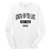 Geneva On The Lake Ohio Oh Vintage Established Sports Established Tall Long Sleeve T-Shirt